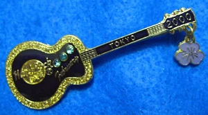 TOKYO *SAPPHIRE* STONES & MORNING GLORY BIRTHSTONE GUITAR Hard Rock Cafe PIN - Picture 1 of 1