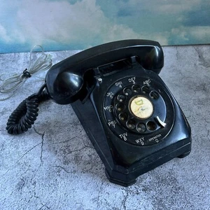 Telefono da scrivania vintage Stromberg-Calson nero anni 50 con pulsante maniglia pop up - Foto 1 di 12