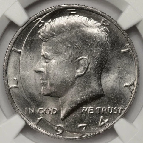 1974 NGC MS64 Incomplete Clip Kennedy Half Dollar Mint Error Extremely Rare Cover