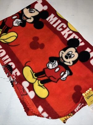 Manta de bebé Disney MICKEY MOUSE roja blanca suave polar 39x49 nueva sin etiquetas Foto 1 de 2