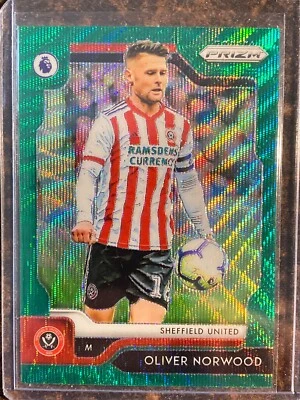 2019-20 Panini Prizm Premier League OLIVER NORWOOD RC Green Wave Sheffield - Image 1 of 2