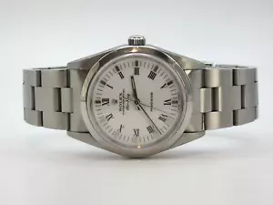 Rolex Air King Mens Stainless Steel Watch White Dial Black Roman Oyster 14000 - Picture 1 of 10