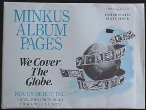 Minkus U.S. 1996 Blocco Targhette Pagine Supplemento -- Nuovo Vecchio Stock - Foto 1 di 1