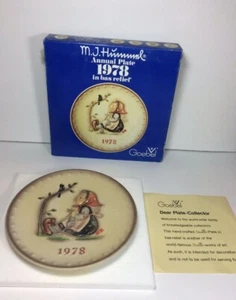 HUM 271 50487 Goebel M.J. Hummel 1978 Little Helper Annual Collectors Plate - Picture 1 of 1