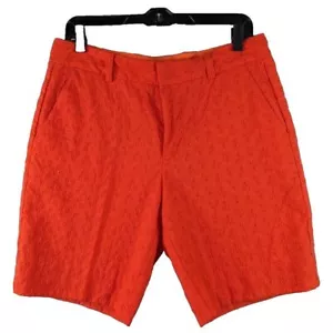 Nanette Lepore Bermuda Short Textured Pockets Embroidered Cotton USA Womens 8 - Picture 1 of 10