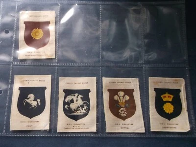 Godfrey Phillips County Cricket Badges ( BDV Silk )  x 5 Good  - Fair  1921 - Image 1 of 2