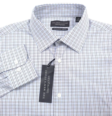 Bloomingdales Regular Fit Stretch Blue Dress Shirt Mens Size 15 - 32/33 - Image 1 of 4