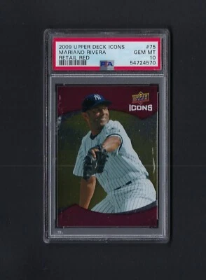 2009 Upper Deck Icons #75 (RETAIL RED) MARIANO RIVERA Yankees GEM MINT PSA 10 - Image 1 of 2