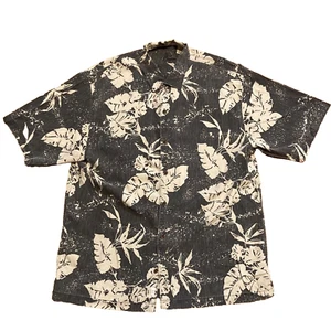 Tommy Bahama Embroidered Mens XL Silk Hawaiian Button Front Shirt Floral SOFT - Picture 1 of 9