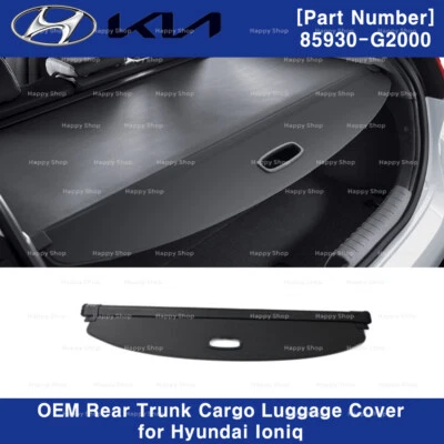 85930G2000 OEM Rear Trunk Cargo Luggage Cover Screen For HYUNDAI Ioniq 2017-2021 - Image 1 of 2