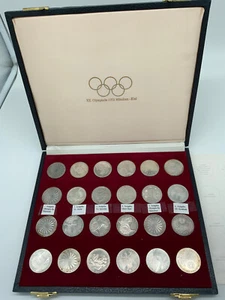Silbermünzen-Sammlung Olympiade 1972 München mit Aufbewahrungsbox - Picture 1 of 16