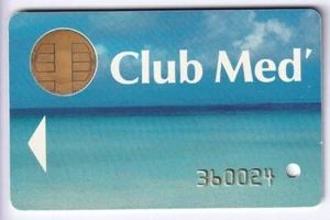 TEST SALON EXPO CARTE CARD .. FRANCE BULL CP8 CLUB MED 1986 HOLE+N° CHIP/PUCE - Imagen 1 de 2