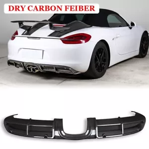 DRY Carbon Fiber Rear Diffuser Lip For Porsche 981 Boxster Cayman 12-16 GT4 - Bild 1 von 4