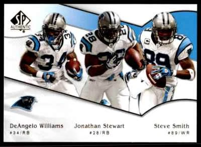 2009 SP Authentic Steve Smith/DeAngelo Williams/Jonathan Stewart R13 - Image 1 of 2