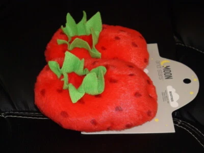 Moon and Stars Bebé Imitación Piel Zapatillas Fresas Talla 0-4 Edad 6-18 m Rojo/Verde Foto 1 de 2