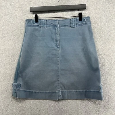 Nine West Skirt Womens Size 10 Blue Canvas A Line Knee Length VTG Y2K Stretch - Image 1 of 4