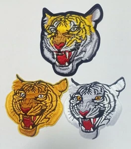Tiger Set Embroidered Iron On Patch M1 - Picture 1 of 1