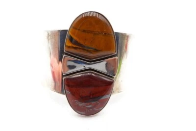 Jay King DTR 纯银 925 老虎眼扣手链 6.5 — 第 1/4 张图片