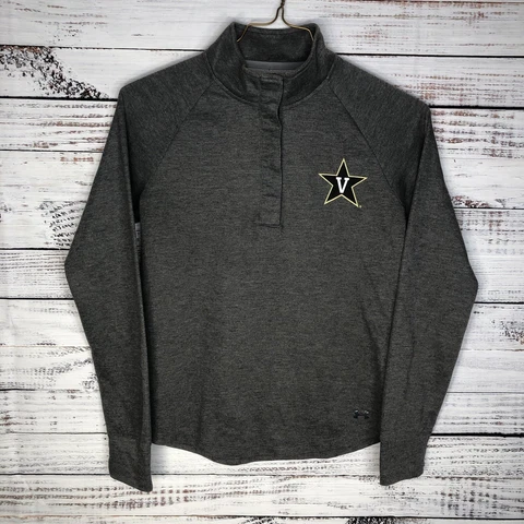 Women's Vanderbilt University UA Double-Knit Jersey Quarter-Snap Pullover Small Cover