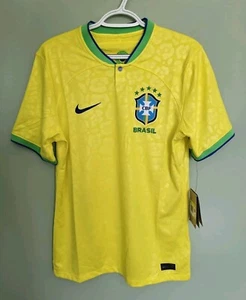 Nike Brazil 2022/23 Yellow Stadium Home Mens Soccer Jersey Sz Small (DN0680-741) - Picture 1 of 21