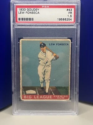 1933 Goudey Big League Chewing Gum - R319 #43 Lew Fonseca (RC) - Image 1 of 2