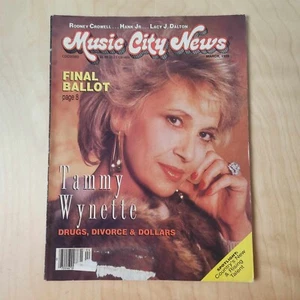 Vintage Music City News Magazine March 1989 Tammy Wynette Cover Country Music - Picture 1 of 9