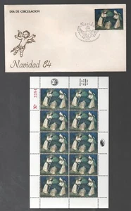 Venezuela: 1984; Scott 1330 sheetof 10 christmas + First day cover. VZ2252 - Picture 1 of 2