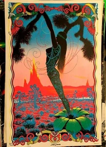 WÜSTENBLÜTE BLUME POWER VINTAGE 1971 SCHWARZLICHT POSTER STAR STADT - SCHÖN! - Bild 1 von 8