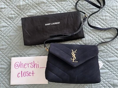 Nuevo con etiquetas Auténtico Juguete YSL Yves Saint Laurent LouLou Gamuza Azul Marino Foto 1 de 4