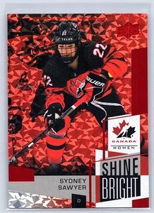 2025 UPPER DECK TEAM CANADA JUNIORS SHINE BRIGHTRED (1:180) SYDNEY SAWYER SP - Bild 1 von 2