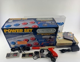 Nintendo NES Power Set Console CIB Complete In Box w/ Manuals, Game & Power Pad