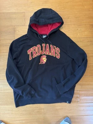 USC Trojans Hoodie Fanatics 2XL Black Red Fleece Pullover Sweatshirt - Image 1 of 3