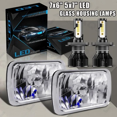 For Chevrolet Express 1500 1996-2014 7x6" LED Headlights High/Low Beam NEW H4 Foto 1 de 4