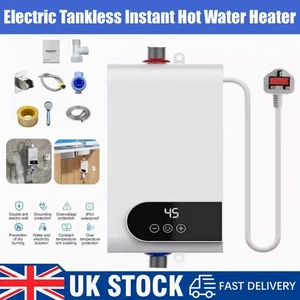 Electric Tankless Instant Hot Water Heater 4500W Under Sink Tap Bathroom Kitchen - Picture 1 of 19