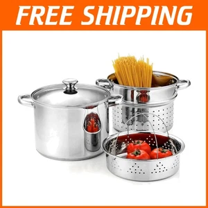 Set pentole per pasta in acciaio inox 8 quarti - Foto 1 di 9