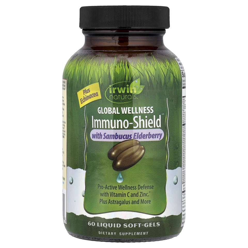 Irwin Naturals Global Wellness Immuno-shield With Elderberry 60 Liquid