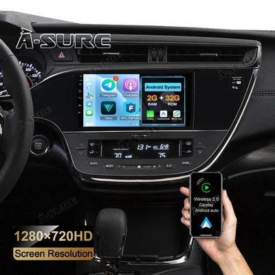 For 2013-2018 Toyota Avalon 9" Wireless Carplay Radio Stereo Android 14 GPS WIFI - Image 1 of 4