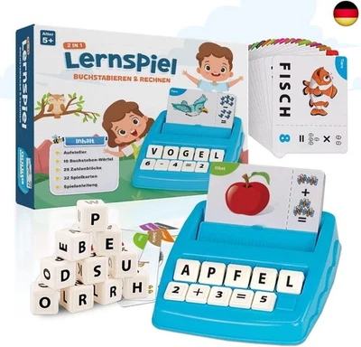 NIYYAH Buchstaben Lernspiel ABC Montessori Lernen ab 4 5 6 Jahre Vorschule Zahlen