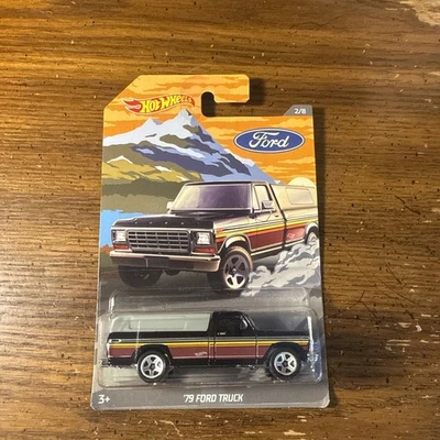 Camión Ford Trucks Series '79 2018 Hot Wheels negro 2/8 Foto 1 de 4