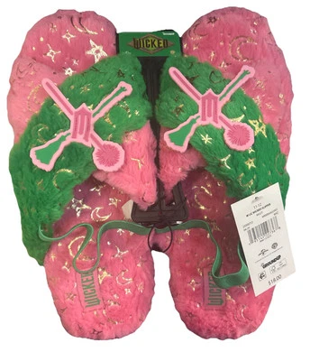 NUEVO CON ETIQUETAS Wicked PELÍCULA PANTUFLAS ROSA VERDE ELPHABA GLENDA Defy Gravity Mujer 11/12 Foto 1 de 4