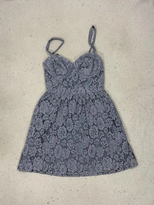 Vestido Abercrombie & Fitch Mujer Mediano Encaje Bustier Mini Coqueta Espagueti Foto 1 de 4