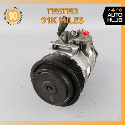 Compressor de ar condicionado 10-13 Porsche Panamera 970 S Turbo A/C fabricante de equipamento original 91k - Imagem 1 de 4