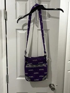 🔥KSU Sports Purple Quilted Cotton Purse Shoulder Bag Crossbody Handmade Premium - Picture 1 of 23