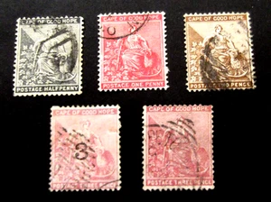 Cape of Good Hope-1882-Five issues-Used - Picture 1 of 7