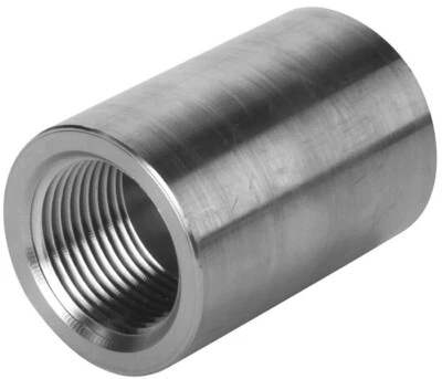 (Ships Fast) 3/8" NPT Female Full Coupling | 3000 (3M) 304 Stainless Steel - Image 1 of 3