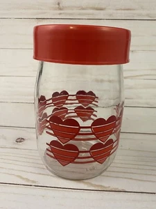 Scatola di caramelle vintage anni '70 vetro San Valentino retrò Carlton vetro contenitore cuori rosso - Foto 1 di 7