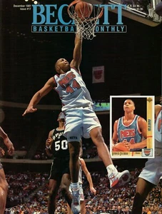 Beckett Basketball Dezember 1991 #17 Derrick Coleman Cover Vintage Card Magazine - Bild 1 von 4