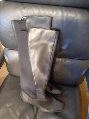 ¡NUEVO! Bota Naturalizer Sobre la Rodilla Media Cremallera Elastizada Pantorrilla Negra Talla 9/10 Foto 1 de 4