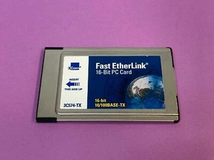 3COM 3C574-TX Fast EtherLink 16-BIT PC CARD 10/100BASE-TX - Picture 1 of 2