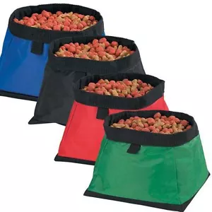 Portable Dog Bowl by Guardian Gear Collapsible Portable Nylon - Picture 1 of 4